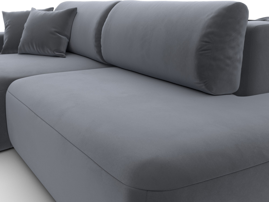 Диваны угловые в гостиную, Диван угловой Лига-036 НПБ Модерн левый угол, велюр