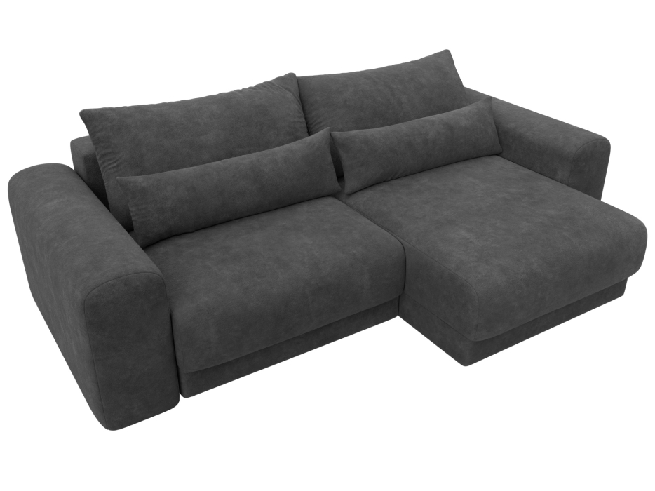 Диваны угловые в гостиную, Диван угловой Лига-056 НПБ угол универсальный, велюр BRUT