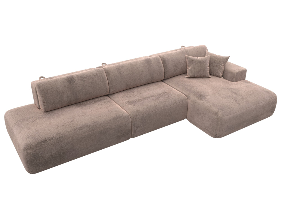 Диваны угловые в гостиную, Диван угловой Лига-036 НПБ Модерн Лонг правый угол, велюр TOWER