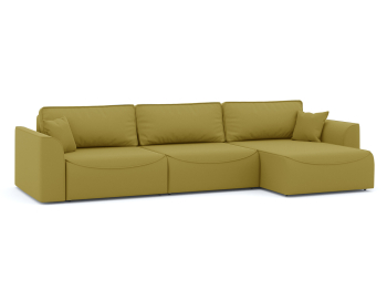 Диван-кровать угловой Рафаэль 3 секции еврокнижка НПБ, велюр