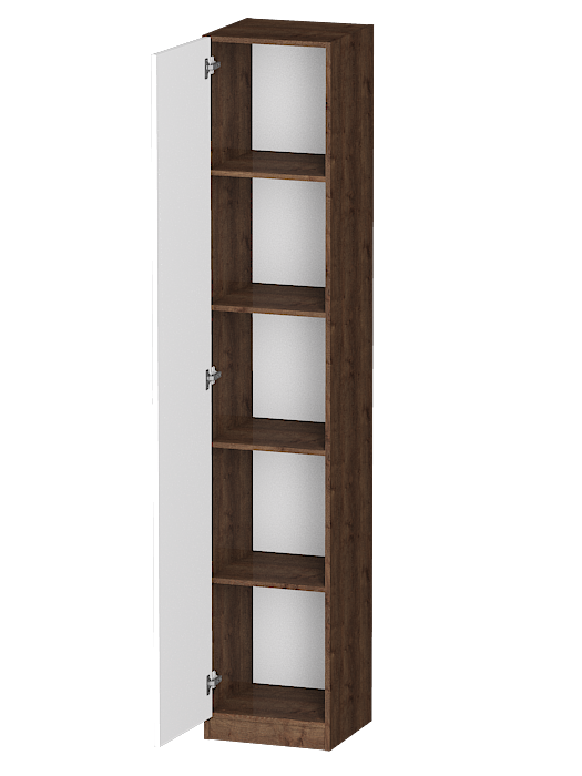 Шкафы одностворчатые, Распашной шкаф Лайф с полками 40*40*215 Дуб экспресив