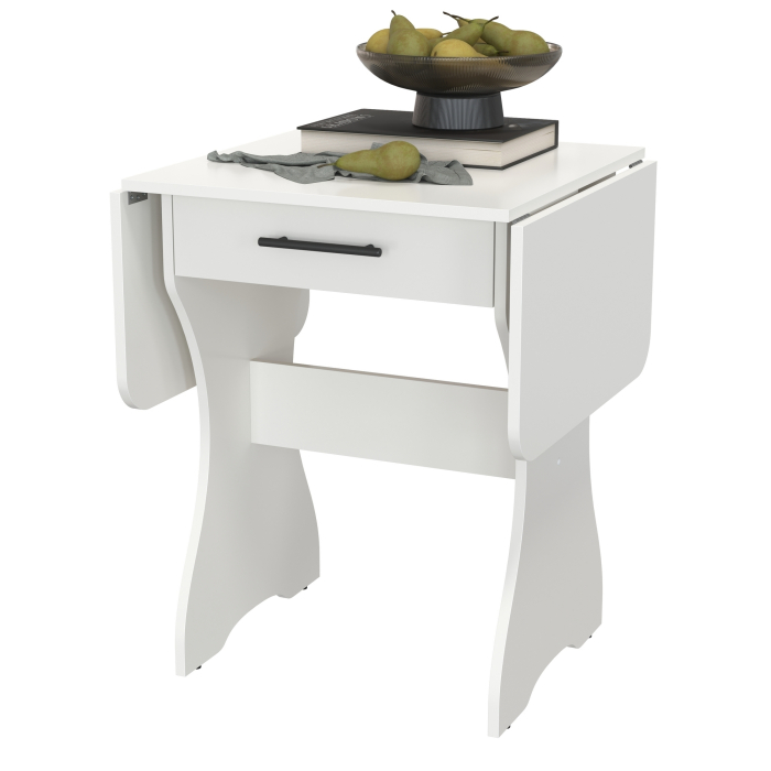 Обеденные столы, Стол обеденный раскладной с ящиком 6-02.120