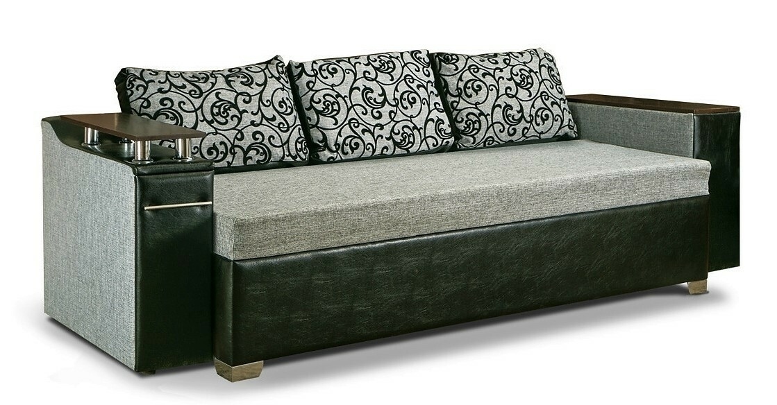Диваны с ящиком для белья, Диван-софа с баром "Лидер-6"