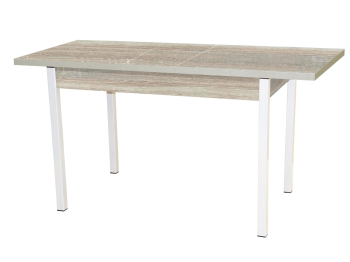 КОЛОРАДО стол обеденный раздвижной опора квадро белый муар