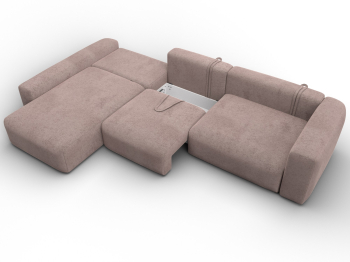 Диван угловой Лига-066 НПБ Лонг угол левый, велюр TOWER