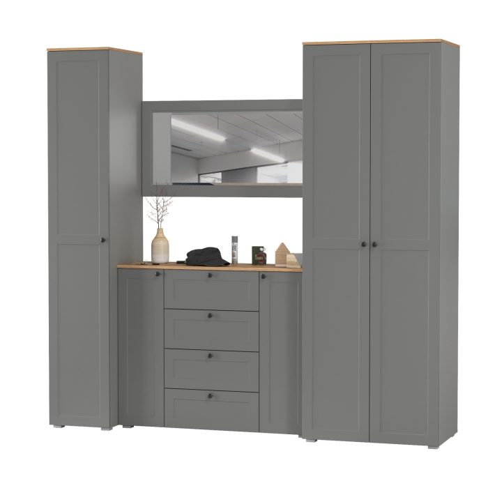 Прихожие, Набор мебели в прихожую Остин с зеркалом № 38