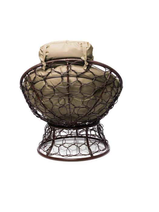 Кресла, Кресло ПАПАСАН мини с ротангом коричневое