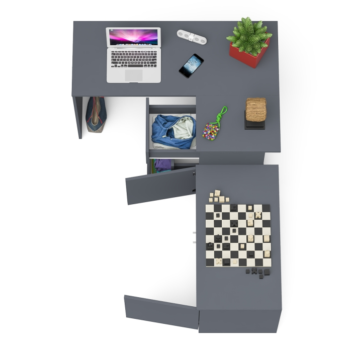 Угловые, Тумба широкая Мори 900 и угловой стол компьютерный Мори правый