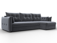 Диваны угловые в гостиную, Диван угловой Лига-100 НПБ угол универсальный, велюр SEVEN