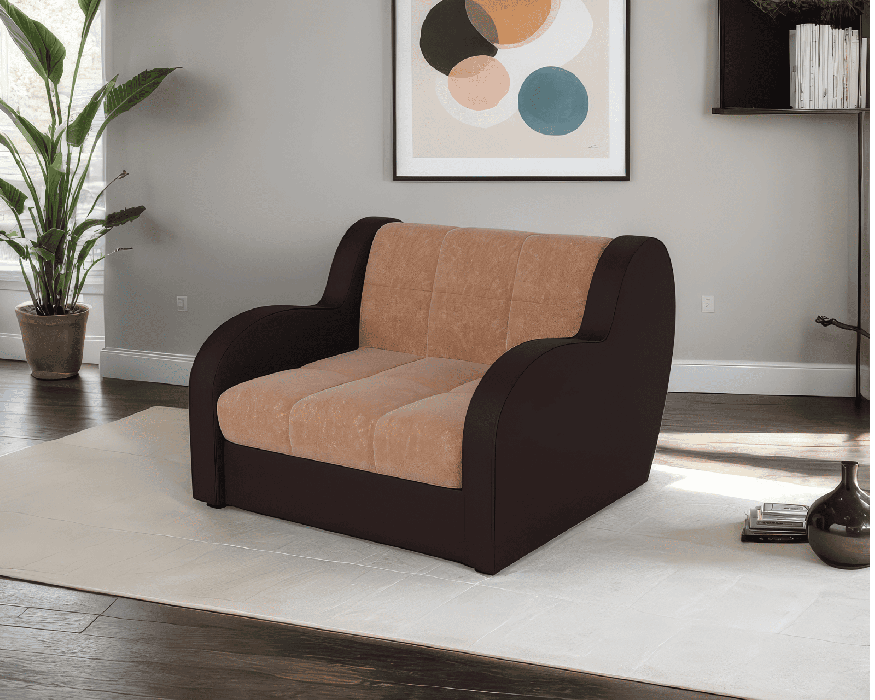 Кресла-кровати, Кресло-кровать аккордеон Барон НПБ Микровелюр/экокожа