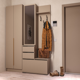 Прихожая Голд Бостон вешалка В2 со шкафом