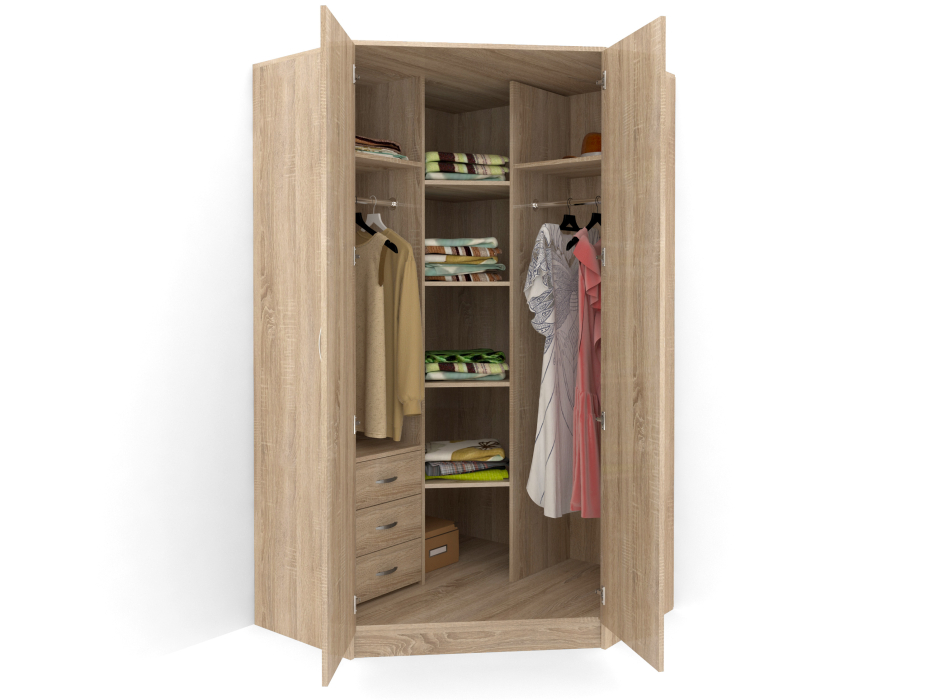 Угловые шкафы, Шкаф распашной угловой ALISA-5