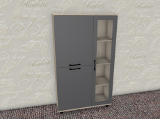 Шкафы распашные, Модульная система Грейс Шкаф ШК-5081  Гикори Джексон Светлый