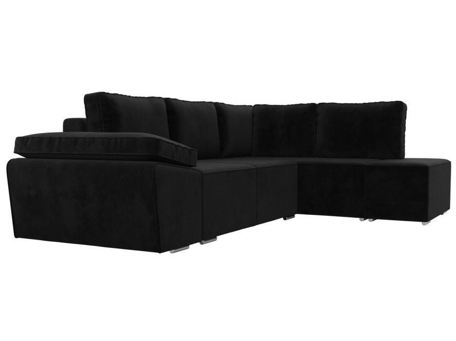 Диваны угловые в гостиную, Угловой диван Хьюго правый угол, велюр