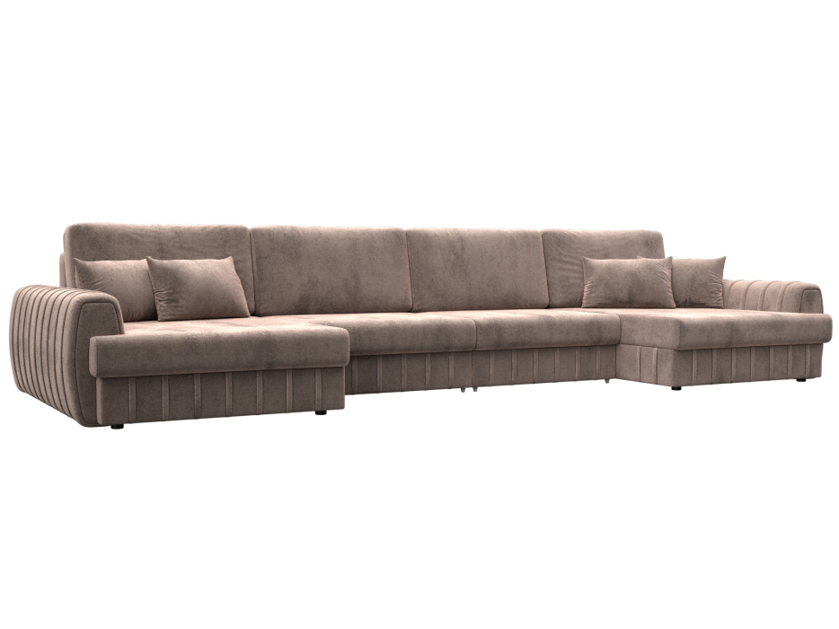 Диваны угловые в гостиную, Диван П-образный Лига-057 НПБ Лонг, велюр TOWER