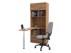 Домашние кабинеты, Письменный стол-стеллаж, дуб крафт табачный