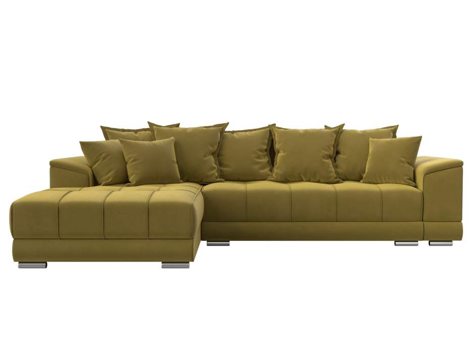 Диваны угловые в гостиную, Угловой диван НордСтар левый угол, микровельвет