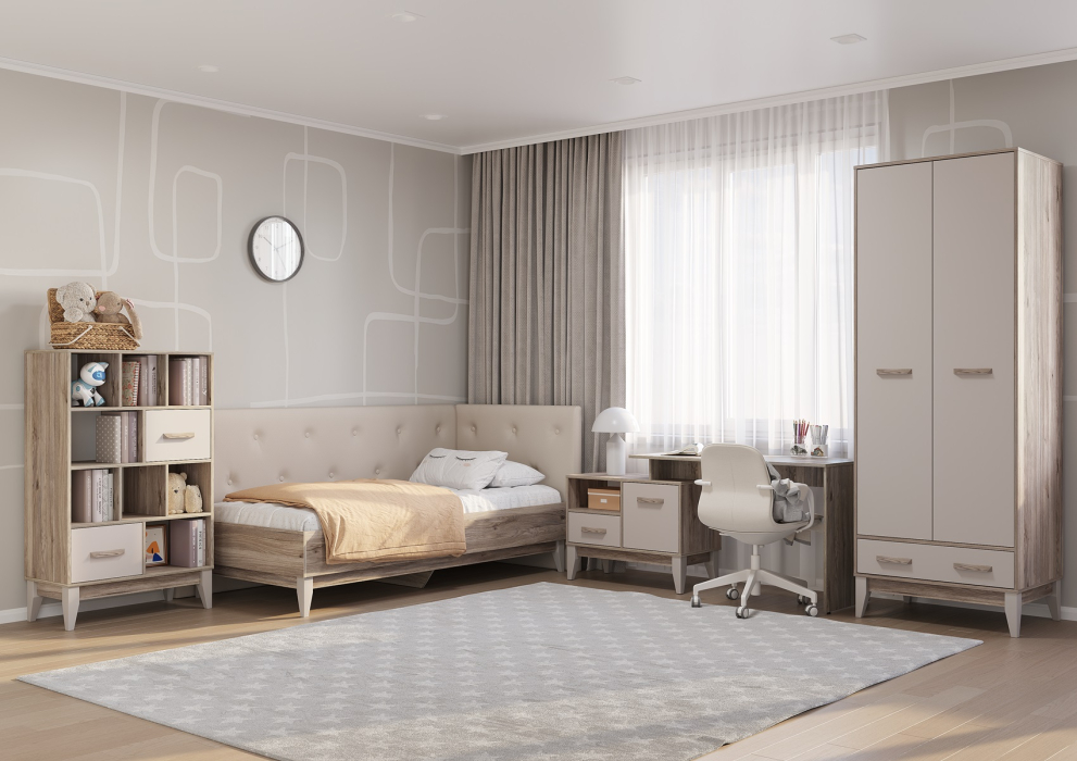 Кровати одноярусные, Кровать 90х200 с проложками Скандика