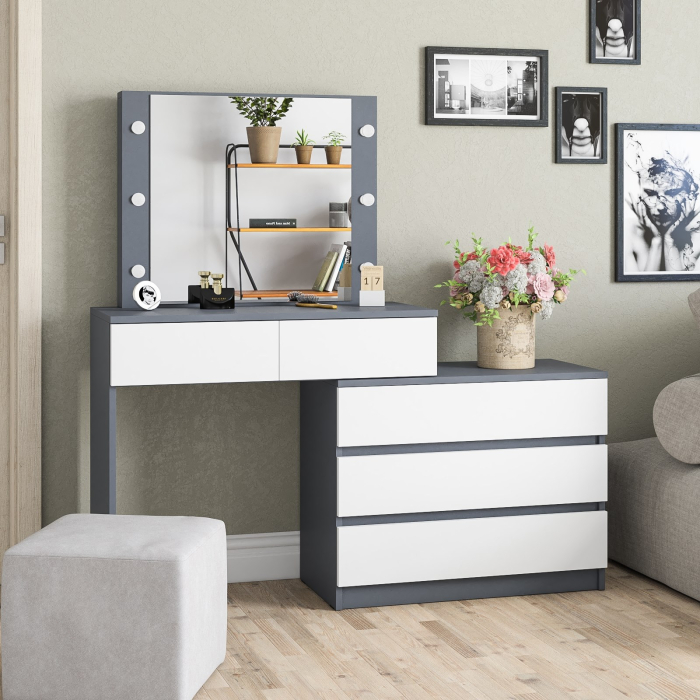 С зеркалом, Туалетный столик с подсветкой 110