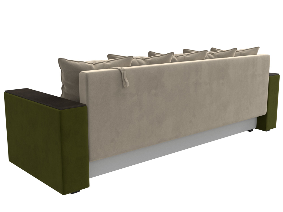 Диваны кровати со спальным местом, Диван прямой Дубай Лайт полки слева, микровельвет