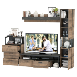 Стенка для гостиной с подсветкой Трувор № 23