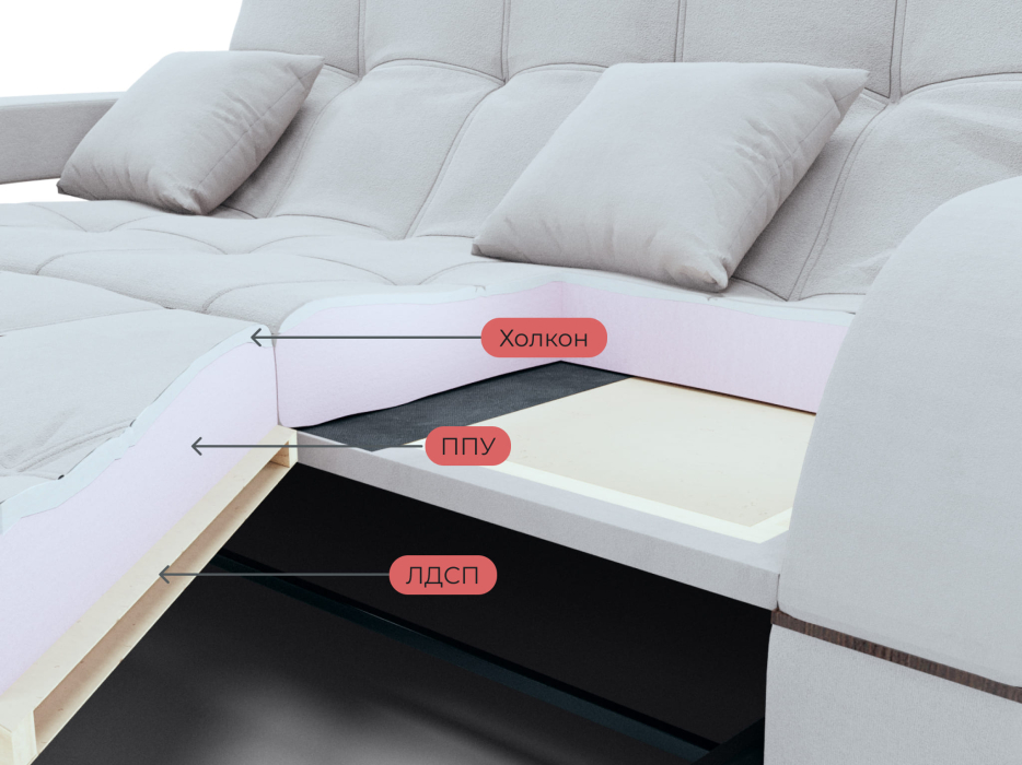 Диваны выкатные, Модульный диван Майами 1,венеция,велюр