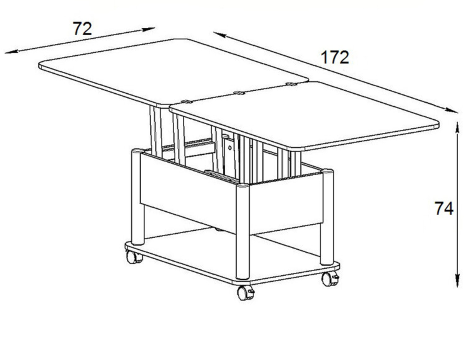 Обеденные столы, Стол-трансформер Мебелик Джокер