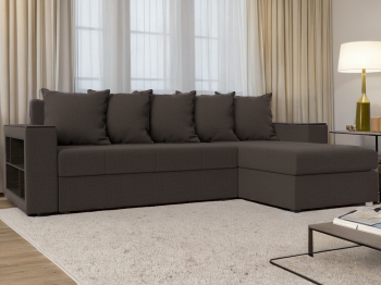 Диван угловой Дубай Лайт правый угол, рогожка Амур