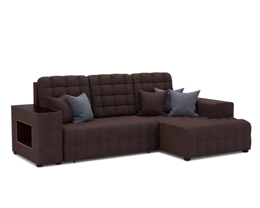 Диваны угловые в гостиную, Диван Мадрид Правый угол (Велюр)