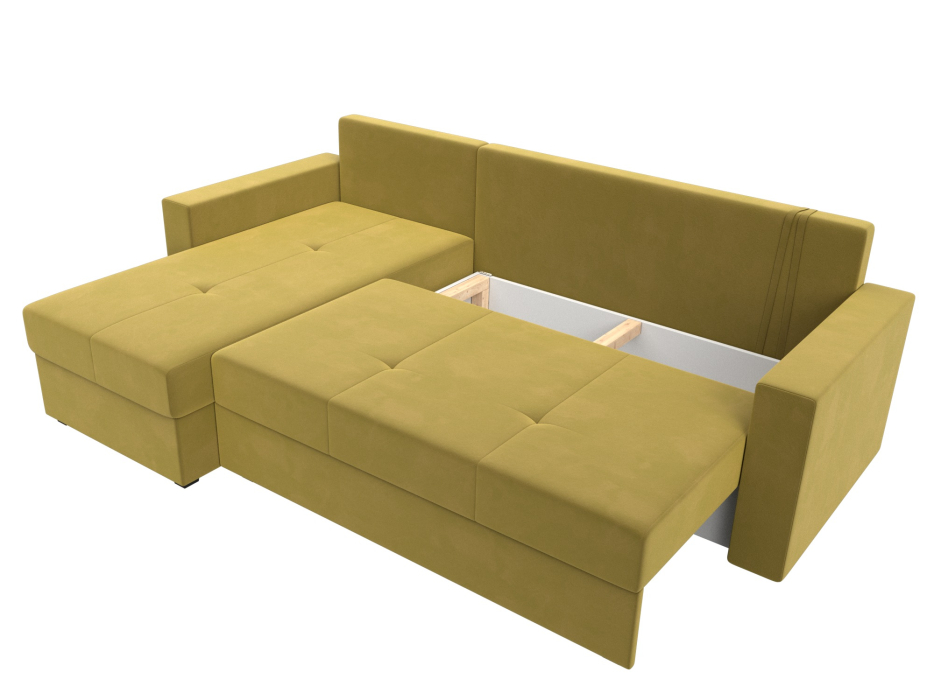 Диваны угловые в гостиную, Диван угловой Верона Лайт левый угол, микровельвет