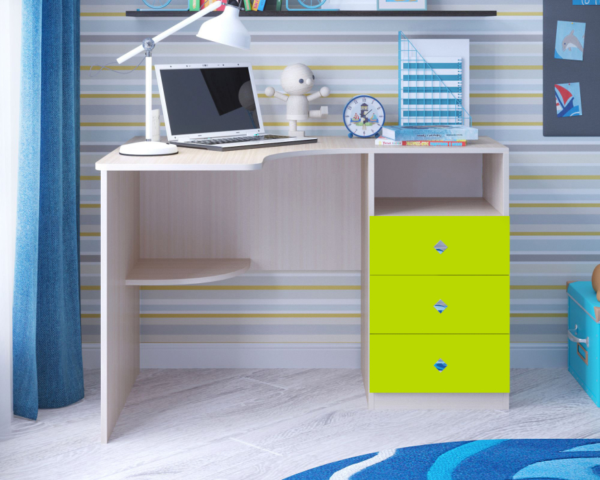 Детские столы, Стол письменный Кадет, Дуб Молочный