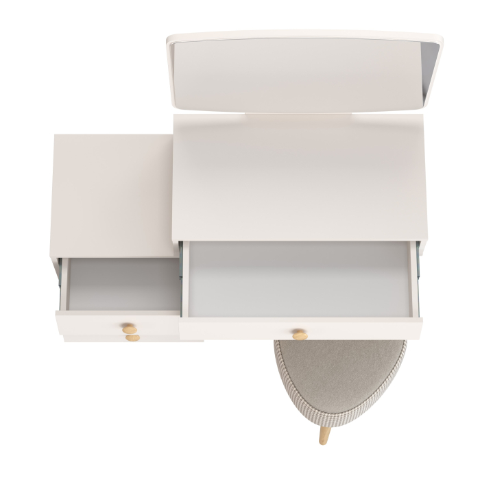 С зеркалом, Банкетка на трёх ножках Ева и трюмо в спальню Афина