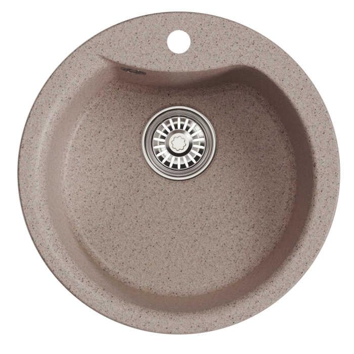 Кухонные мойки, Мойкa ML-GM12 круглая, 480мм (глуб. чаши 210) NEW*