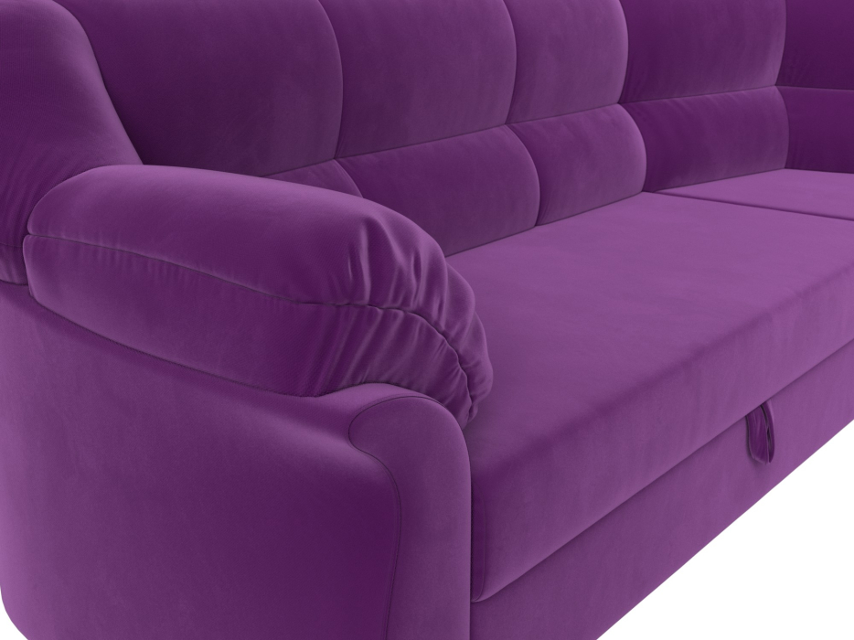 Диваны угловые в гостиную, Диван угловой Карнелла правый угол, микровельвет