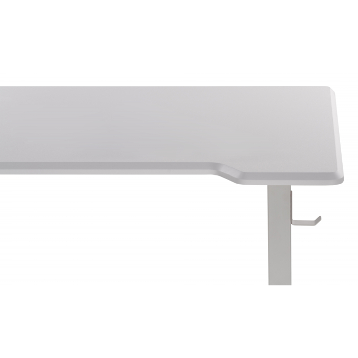 Прямые компьютерные столы, Компьютерный стол Маркос с механизмом подъема 120х75х75, белый