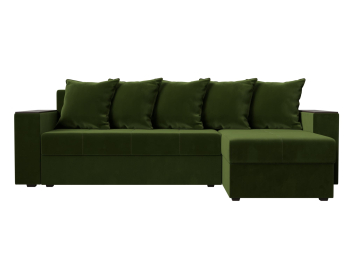 Диван угловой Дубай Лайт, микровельвет, правый угол