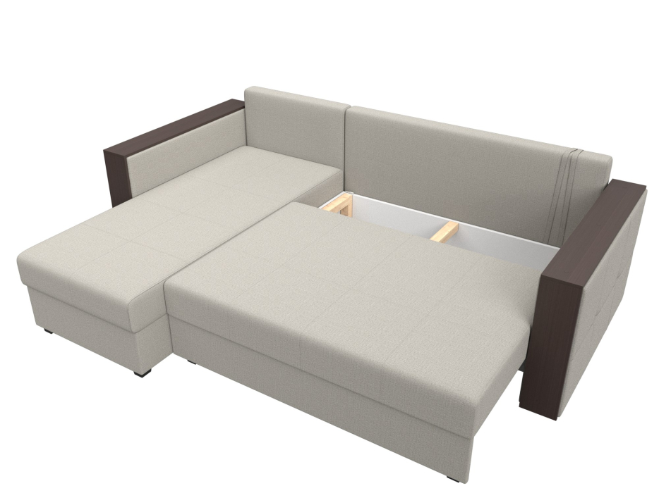 Диваны угловые в гостиную, Диван угловой Валенсия Лайт левый угол, рогожка Амур