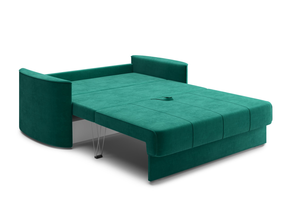 Диваны еврокнижки, Диван прямой Амми двухместный, Трехсекционная еврокнижка, велюр