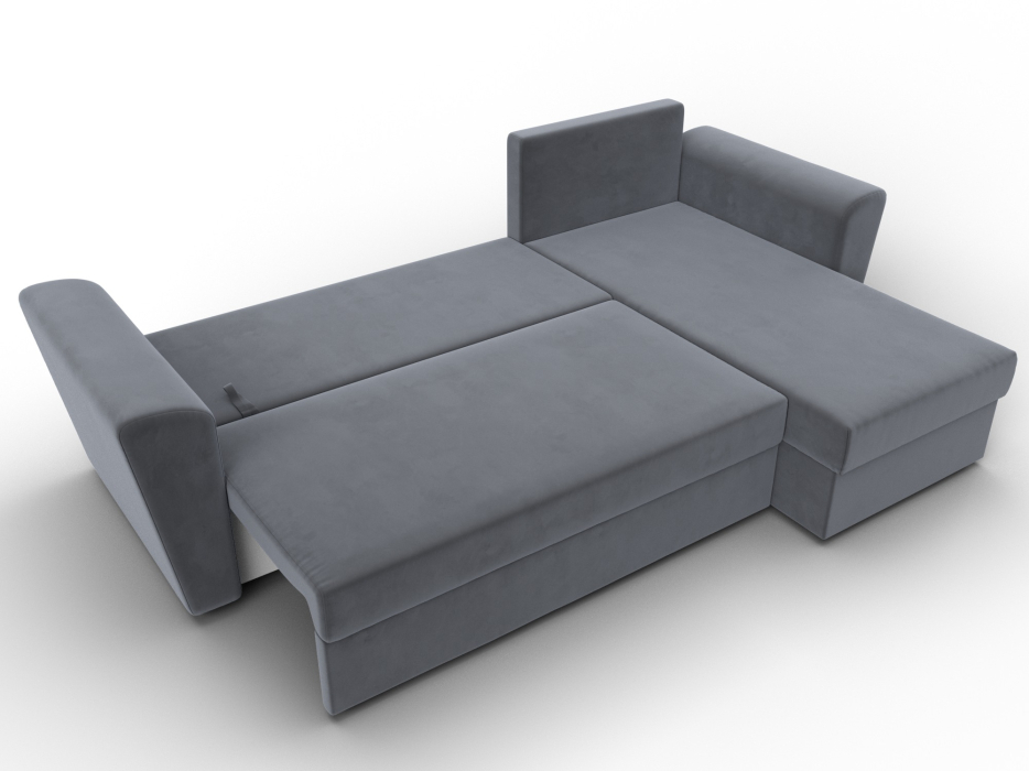 Диваны угловые в гостиную, Угловой диван Амстердам Лайт правый угол, велюр