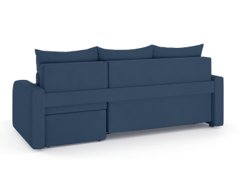 Диван-кровать угловой Мини Люкс трехсекционная еврокнижка, велюр