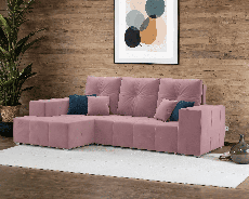 Диваны угловые в гостиную, Диван угловой Монреаль Левый угол (Велюр)