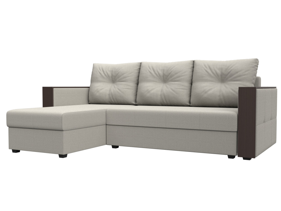 Диваны угловые в гостиную, Диван угловой Валенсия Лайт левый угол, рогожка Амур