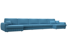 Диваны угловые в гостиную, Диван П-образный Лига-057 НПБ МегаЛонг, рогожка Амур