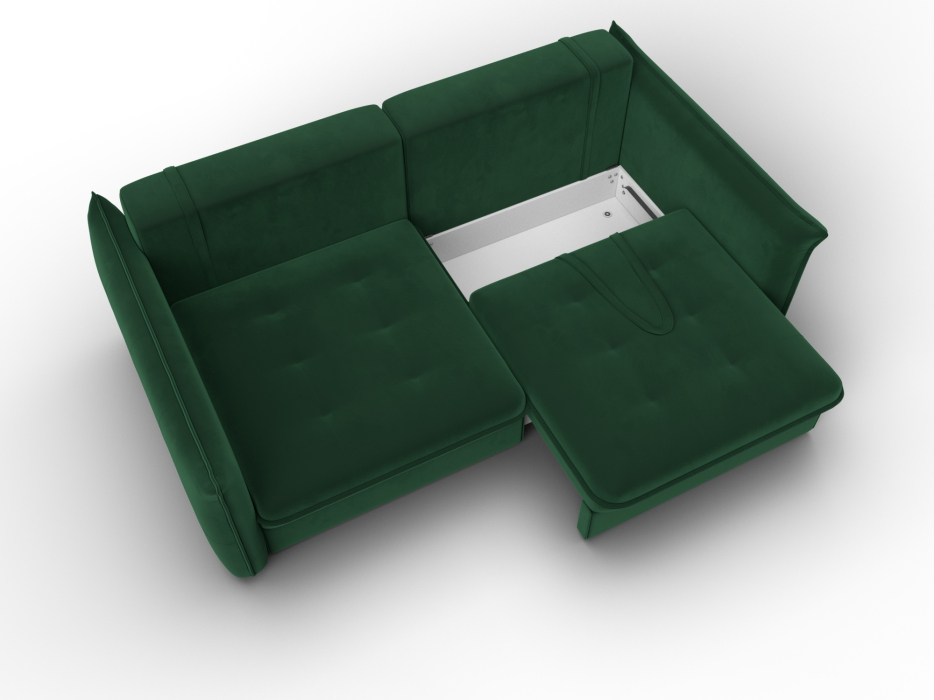 Диваны еврокнижки, Диван прямой Лига-100 НПБ, велюр SEVEN