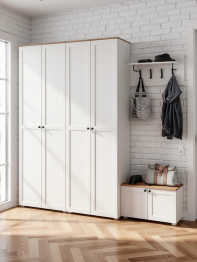 Два шкафа в прихожую и тумба с настенной вешалкой для одежды Остин