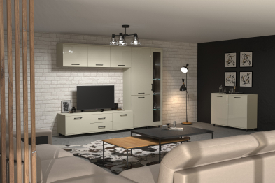 Модульная гостиная Грейс композиция 10  Серый Кашемир