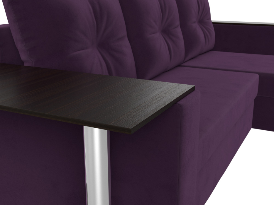 Диваны угловые в гостиную, Угловой диван Атланта правый угол, велюр