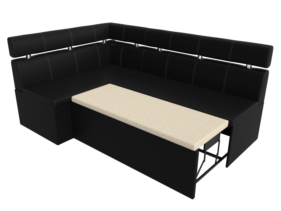 Диваны угловые кухонные, Кухонный угловой диван Классик левый угол, экокожа