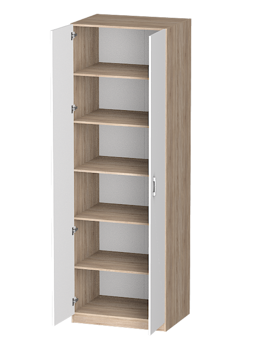 В спальню, Распашной шкаф Лайф с полками 80*60*240 Дуб сонома