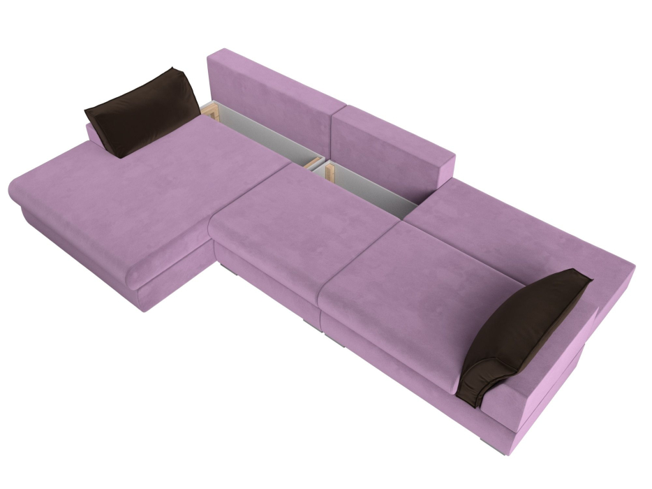 Диваны угловые в гостиную, Угловой диван Пекин Long угол левый, НПБ, микровельвет